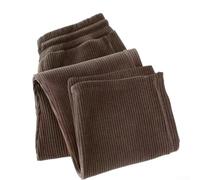 Herren Cordhose Winter Gefüttert Warm Dick Stoffhose Elastischer Bund Straight Leg für freizeit Hose Schwarz M-5XL(Brown M)