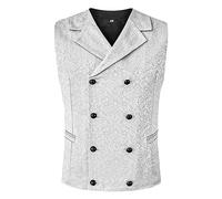 Herren-Court-Stil, modische zweireihige Anzugweste, ärmellose Jackenoberteile