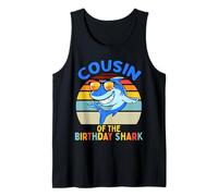 Herren Cousin der Shark Birthday Boys Passende Familie Tank Top