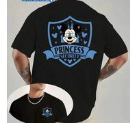 Herren Crew Neck Kurzarmeliges T-Shirt mit Print von Princess Guard. Hergestellt aus 100% reiner Baumwolle, maschinenwaschbar, hautfreundlich und lang