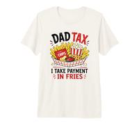 Herren Dad Tax Ich Nehme Zahlung In Pommes Lustiger Food-Humor Premium T-Shirt