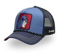 DC Comics Kappe für Damen und Herren, Trucker-Kappe, verstellbar durch Snapback, Blau / Rot / Schwarz, One size