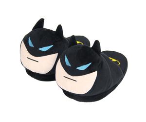 Herren Damen Marvel Batman Plüsch Hausschuhe Winter Slippers Schwarz Größe35-42