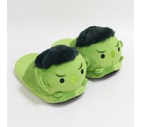 Herren Damen Marvel Hulk Plüsch Hausschuhe Winter Slippers Grün Größe35-42