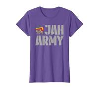 Herren Damen Rasta Jah Army Jamaika Rasta Reggae T-Shirt, Damen, Heidekrautlila, 3XL