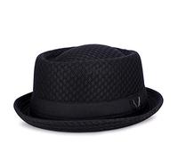 Herren Damen Sommer Stroh Pork Pie Hut Bootsfahrer Derby Fedora Sonnenhüte Stroh Panama Hut Fedora Strand Sonnenhüte Porkpie Hüte Kostüm, Schwarz, L-XL