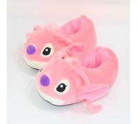Herren Damen Stitch Angel Plüsch Hausschuhe Winter Slippers Angel Rosa Größe35-42