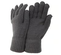 Herren Damen Unisex fingerlose oder volle Finger-Handschuhe, Thermofutter, Winter, dicke Wolle, gestrickt, extra warm, grau, Womens