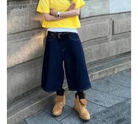 Herren Denim Shorts in Oversized-Passform mit Cartoon-Muster und Tasche