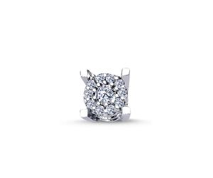 Herren Diamant Ohrstecker in 1,00 Carat Solitär-Aussehen in 14 Karat Gold