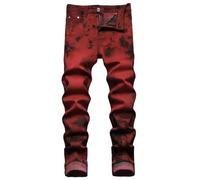 Herren einfach blau Bootcut weites Bein ausgestellt Works Freizeit Jeans Große Größen Jeggings Herren MäNner Jeanshose 32/30 Trousers