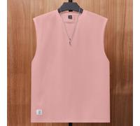 Herren einfarbiges strukturiertes Tanktop mit Schulterdetail und breiten Trägern für Sommer, Urlaub, Vatertagsgeschenke
