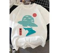 Herren Einteiler Chopper Anime Grafik T-Shirt - Harajuku Y2K Streetwear Stil mit Strohhut-Piraten-Design, Rundhals Kurzarm Freizeitshirt für Fans, mas