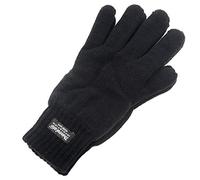 Herren Extra Warm Thermal Gestrickt Handschuhe 40g Thinsulate Fütterung Schwarz Large/XLarge