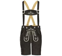 Herren Feldberg Schöneberger Trachten Lederhose kurz - Trachtenlederhose (54, Dunkelbraun)