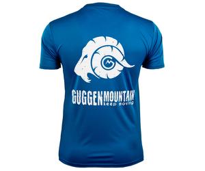Herren Fitness Funktionsshirt T-Shirt mit Logo Sport Outdoor Blau L
