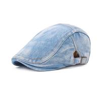 Herren-Flachmütze Denim Baskenmützen for Frauen Herren Schirmmütze Vintage Unisex Jeans Zeitungsjunge Mütze Frühling Sommer Lässig Einstellbar(Color 03)