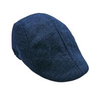 Herren-Flachmütze Herren Baskenmütze Mütze Herbst Sommer Leinen Hüte Mode Schiebermützen Klassische Vintage Cabbie Cap(Color 02)