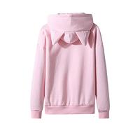 Herren Fleece Sweatshirt Oberteile Mit Katzenohren, Sale Hoodie Top Lässiger Mode, Kapuzenpullover Klassisch Aus Hochwertiger, Langarmshirt Weich Bequem Fleecejacke Tunnelzug Und Kapuze Und Taschen