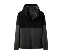 Herren Fleecejacke mit Kapuze, Herbstjacke Warm Kapuzenjacke Langarm Herren-Jacken Übergang Fleece, Winterjacke Weiches Outdoor Fleecejacken Elegant Übergangsjacke Bequem Winterjacken