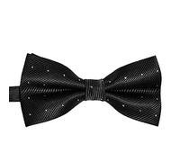 Herren-Fliege Für Hochzeitsfeier, Verstellbare Einfache Schwarze Fliege Mit Weißen Punkten, Geeignet Für Anzüge, Hochzeit, Formelle Geschäftsfeier, Zeremonien, Bankett, Ball, Abschlussball, Sc