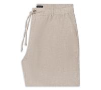 Chinohose BUGATTI, Herren, Gr. 33, Länge 34, 20, ecru, 52% Leinen, 48% Baumwolle, unifarben, regular fit, Hosen Chinohose, Regular Fit aus Leinen-Baumwolle (32289804-33) 20, ecru