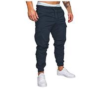 Herren-Freizeithose mit mehreren Taschen, schmale Passform, Sport-Jeans, elastische Taille, Bodybuilding, Workout, Laufen, Sweathose, leichte Cargohose, langlebig und praktisch, Kampfhose, Größe