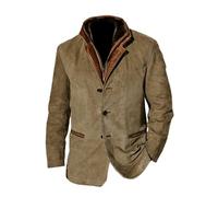 Herren FrüHling Und Herbst Mode Retro Jacke LäSsig Jacke Revers SpleißEn Lose Einreihige Jacke
