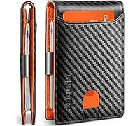 Herren Geldbörse mit Geldscheinclip, Farbe: orange, Farbe: orange, M, Klassisch