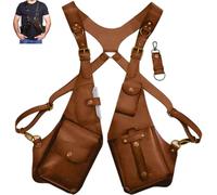 Herren-Geldbörse, PU-Leder, Diebstahlschutz, Steampunk, Retro, Unterarm-Umhängetasche, Holster, Cosplay, Halloween, Zubehör, Outdoor, Reisen, Sicherheit, versteckter Rucksack, verstellbarer Riemen,