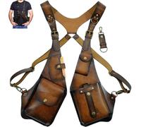 Herren-Geldbörse, PU-Leder, Diebstahlschutz, Steampunk, Retro, Unterarm-Umhängetasche, Holster, Cosplay, Halloween, Zubehör, Outdoor, Reisen, Sicherheit, versteckter Rucksack, verstellbarer Riemen,