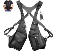 Herren-Geldbörse, PU-Leder, Diebstahlschutz, Steampunk, Retro, Unterarm-Umhängetasche, Holster, Cosplay, Halloween, Zubehör, Outdoor, Reisen, Sicherheit, versteckter Rucksack, verstellbarer Riemen,