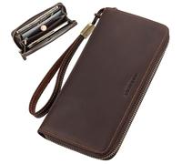 Herren Geldbörsen Aus Leder Blockierende Reisepass Geldbörsen Geldbörsen Kreditkarteninhaber Geldbörsen Reißverschlusstasche Geldbörsen Für Die Arbeit