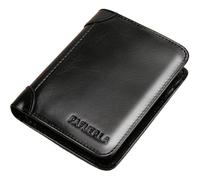 Herren-Geldbörsen, Leder, RFID-blockierend, 3-fach faltbar, 12, 7 x 10, 2 cm, Geldbörse mit 11 Kartenfächern und 2 Bargeldfächern, Vintage, trendige schwarze Herren-Geldbörse, Geschenke für Männer