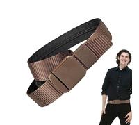 Herren Geldgürtel - Segeltuch-Sicherheitsgürtel mit versteckter Tasche, Legierungsschnalle, Anti-Diebstahl-Reißverschluss, Geldbörsen-Gürtel für Outdoor, verstellbare Größe, coffee, 1