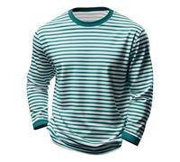 Herren Gestreift Langarm T-Shirt Rundhals Atmungsaktiv Ringelshirt Karneval Tshirt Russisches Marine Langarmshirt Sommer Oberteile Bequeme Freizeitshirts Alltag, Geschenke