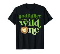 Herren Godfather of the Wild One Zoo Geburtstag Dschungelsafari Tier T-Shirt