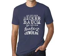 Herren Grafik T-Shirt Das Ist Kein Dicker Bauch-Feinkostgewölbe Öko-Verantwortlich Vintage Jahrgang Kurzarm Lustige Druck Geburtstag Geschenk Mann Denim 3XL