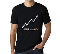 Herren Grafik T-Shirt - I Accept Bitcoin Millionaire BTC HODL Crypto - Öko-Verantwortlich Vintage Jahrgang Kurzarm Lustige Druck Geburtstag Geschenk Mann Dunkelschwarz XL