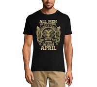 Herren Grafik T-Shirt Nur die Besten Werden im April geboren - Only The Best Are Born In April - Öko-Verantwortlich Vintage Jahrgang Kurzarm Lustige Druck Geburtstag Geschenk Mann Dunkelschwarz 4XL