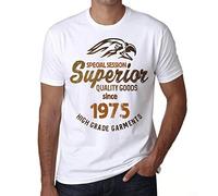 Herren Grafik T-Shirt - Special Session Goods Since 1975 - Geschenk 49. Geburtstag Jahrestag 49 Jahre Jubiläum 49 Jährige Mann Jahrgang 1975 Kurzarm Lustige Druck Weiss XXL