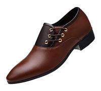 Herren Halbschuhe Leder Herren Anzugschuhe Oxford Derby Schuhe Brogues Lederschuhe Hochzeitsschuhe Schnürhalbschuhe Klassischer Business Schnürschuh Blau Gold Grau Rot Schwarz