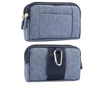 Herren Handy Gürtel Holster mit Clip, 7.2" Reißverschluss Handy Gürteltasche Vertikal Hüfttasche Bauchtasche Geldbörse Handyhalterung mit Karabiner Gürtelschlaufe Taillentasche für Wandern Camping