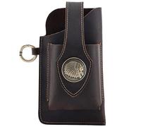 Herren-Handy-Tasche - 9,5 x 17 x 3 cm Leder-Taillentasche, kompakter Reise-Organizer, sichere Handyhalterung, Gürteltasche für Outdoor-Walking, Sport, Pendeln, Wandern zum, Coffee, Beziehen Sie