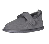 Herren Hausschuh mit Klettverschluss 2 Farben TPR Sohle dunkelgrau, 43