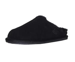 Herren Hausschuh Pantoffel aus Lammfell in 3 Farben TPR Sohle schwarz, 45