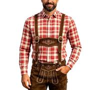 Herren Hemd Langarm, Festliches Bierfestival-Hemd mit Button-Down-Kragen, Langen Ärmeln, atmungsaktivem Materialmix, stilvoller, moderner Passform - eine tolle Idee!