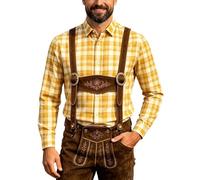 Herren Hemd Langarm, Festliches Bierfestival-Hemd mit Button-Down-Kragen, Langen Ärmeln, atmungsaktivem Materialmix, stilvoller, moderner Passform - eine tolle Idee!