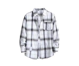 Herren Hemd Langarm Kariertes Freizeithemden Holzfällerhemden Karohemd Western Trachtenhemd Button Down Casual Oktoberfest Hemden mit Brusttasche Regular Fit HolzfäLler Oberteil Casual Shirt