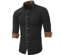 Herren Hemden mit langen Ärmeln normale Passform Business Stretch legere formelle Hemden für die Arbeit schmale Passform formelle Langarm lässige Party Hemden Button Down lässige einfarbige Oberteile